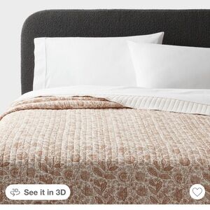 Threshold Floral Quilt in Tan and White